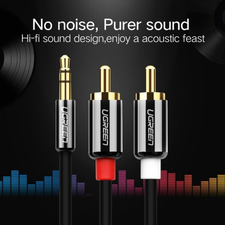 Cablu jack de 3,5 mm la 2RCA , UGREEN 1m - Img 5