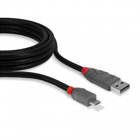 Cablu Lindy 2m USB 2.0 Type A - MicroUSB - Img 2