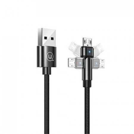 Cablu rotativ USAMS U60 2A USB-C 1M negru