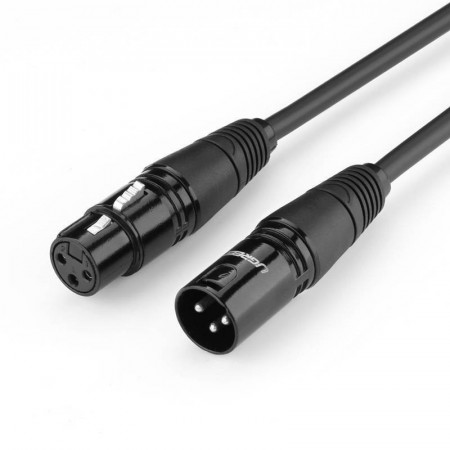 Cablu UGREEN AV130 XLR female to XLR male - 1m (black)