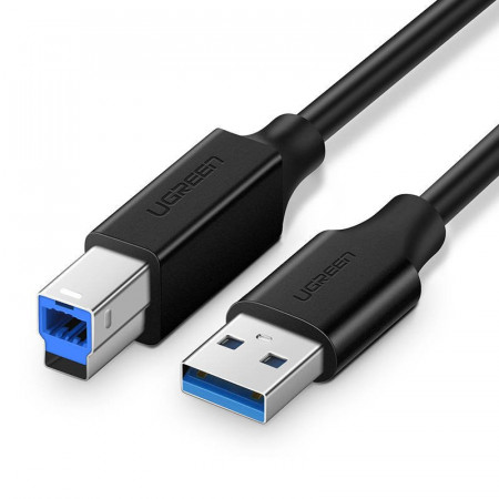 Cablu USB 3.0 A-B UGREEN US210 pentru imprimanta, 2m (negru)