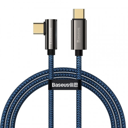 Cablu USB-C la USB-C Baseus Legend Series, PD, 100W, 1m (blue)