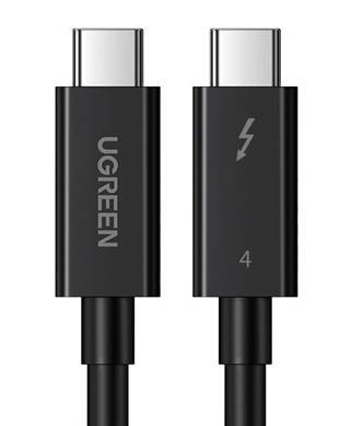 Cablu USB-C la USB-C UGREEN US501, Gen3, 100 W, 4K, 0,8 m (negru)