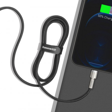Cablu USB la Lightning Baseus Cafule, 2.4A, 1m (black) - Img 4