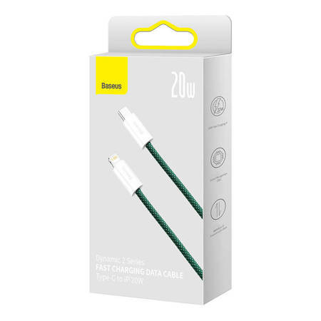 Cablu USB pentru seria Lightning Baseus Dynamic 2, 2.4A, 2m (verde) - Img 2