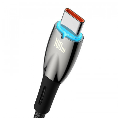 Cablu USB pentru seria USB-C Baseus Glimmer, 100W, 2m (negru) - Img 2