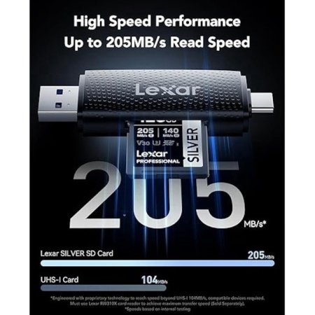 Card de Memorie Lexar SDXC Professional SILVER UHS-I/U3/4K R205/W140 (V30) 256GB - Img 4