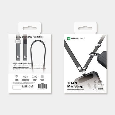 Curea magnetică pentru telefon AmazingThing Titan MagStrap - Neagră - Img 2