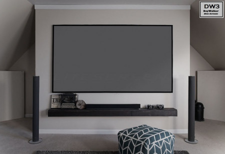 Ecran de proiectie cu rama fixa de perete 299 x 168, Full Grey , Elitescreens DWF135DHD3, Format 16:9