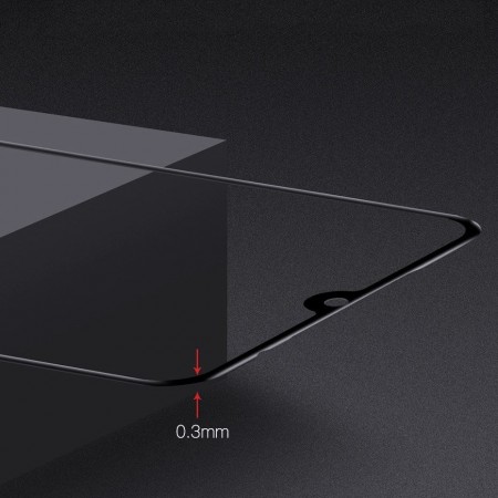 Folie din sticla full screen 3D curbata cu margini moi, Baseus, pentru Xiaomi Mi 9, 0.3 mm, negru - Img 6