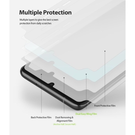 Folie protectie TPU Case friendly Ringke Dual Easy compatibila cu Samsung Galaxy S20 Ultra 2Pack - Img 2