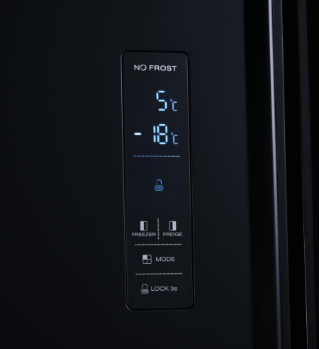 Frigider side by side Heinner HSBS-H442NFBKE++, 436 l, No Frost, Display, Functie Smart, Congelare si racire rapida, Clasa E, H 176.5 cm, Negru - Img 3