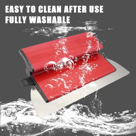 Gletieră Typec Home pentru Finisaj Rigips 25 cm (10 Inch), Lamă Flexibilă din Oțel Inoxidabil de 0.5 mm cu Design Semi-Circular, Mâner Ergonomic Anti-Alunecare, pentru Gletuire și Nivelare Pereți - Img 3