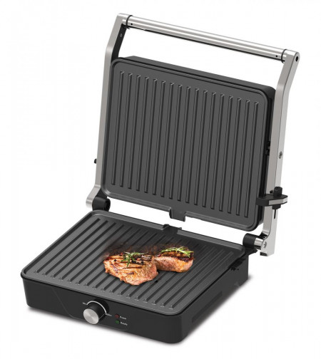 Grill electric Heinner HEG-K2000CP, termostat reglabil, tava pentru colectarea uleiului - Img 2