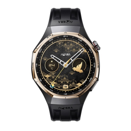 Honma x HUAWEI WATCH GT 6 Pro 46mm Black Fluoroelastomer Strap Premium Collection Gift Box - Img 2