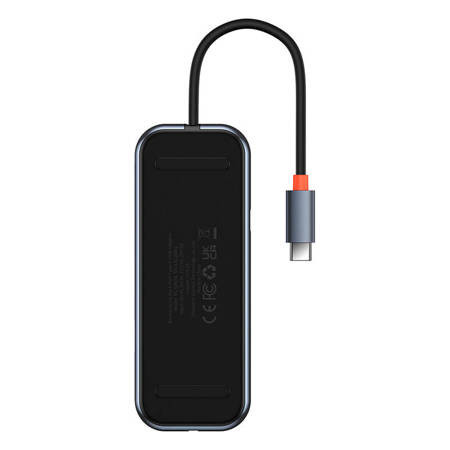 Hub 4 in 1 Baseus AcmeJoy Series USB-C la 3xUSB 3.0 + USB-C PD (gri inchis)