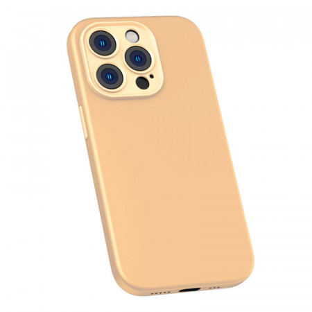 Husa Baseus Liquid Silicagel pentru iPhone 14 Pro Max (Sunglow)+ sticla securizata + kit de curatare