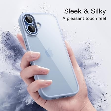 Husa de protectie JETech compatibila cu iPhone 17, protectie antisoc, spate rezistent si margini flexibile, Fog Blue / Albastru Ceata - Img 2