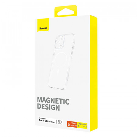 Husa magnetica pentru telefon pentru iP 14 Pro Max Seria Baseus OS-Lucent (transparenta) - Img 3
