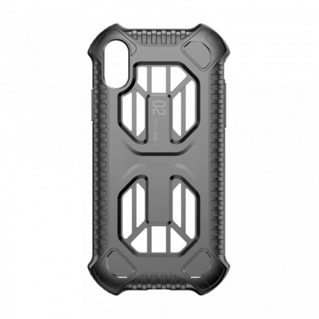 Husa protectie cu gauri pentru ventilatie, Baseus Cold Front, pentru iPhone XR, negru