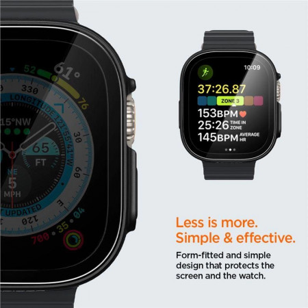 Husa Spigen Thin Fit 360 pentru Apple Watch Ultra (49 mm) - neagra - Img 4