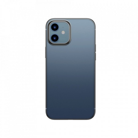 Husa telefon din gel flexibil cu margine lucioasa si metalica, Baseus Shining iPhone 12 mini black (ARAPIPH54N-MD01)