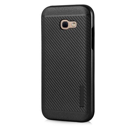 Husa telefon Puky Carbon cu placuta metalica incorporata pentru Xiaomi Redmi Note 4X / Note 4 (Snapdragon / MediaTek) , negru