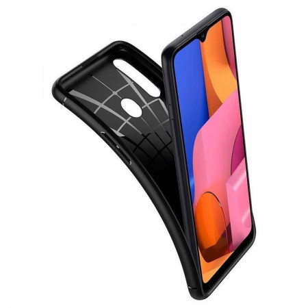 Husa telefon Spigen Rugged Armor pentru Samsung Galaxy A20s Matte Black - Img 4