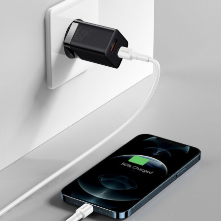 Incarcator priza Baseus Super Pro USB / USB Type C 30W Power Delivery Quick Charge black (CCSUPP-E01) - Img 2