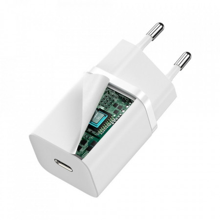 Incarcator priza Baseus Super Si 1C USB Type C 30 W Power Delivery Quick Charge white (CCSUP-J02) - Img 6