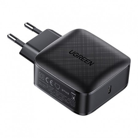Incarcator priza Ugreen Fast 65W USB Type C Quick Charge 3.0 Power Delivery (Gallium Nitride) Black (CD217 70817)