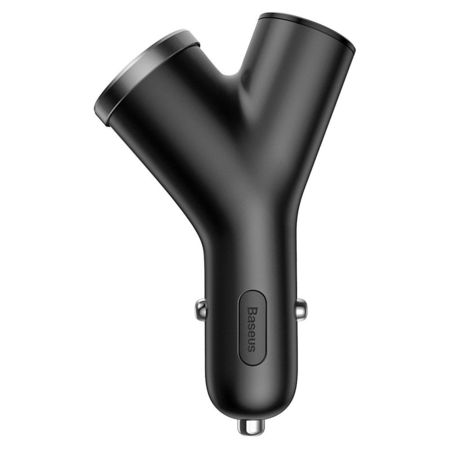Incarcator telefon, Baseus Y Type, 2xUSB si extensie bricheta, 3.4A, negru