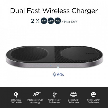 Incarcator wireless Spigen F310w Duo/Dual - negru - Img 5