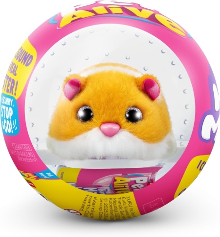 Jucărie Interactivă Electronică de Pluș Pets Alive Hamster Mania ZURU (Model Portocaliu), Hârciog Interactiv cu Peste 20 de Sunete Realiste, Mișcare în și în Afara Mingii - Img 4