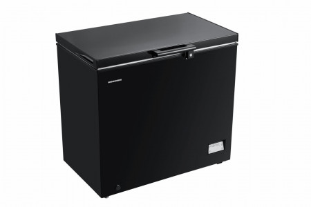 Lada frigorifica Heinner HCF-205NHBKF+, 200 l, Clasa F, Control elecronic, Iluminare LED, Waterproof Display, Negru