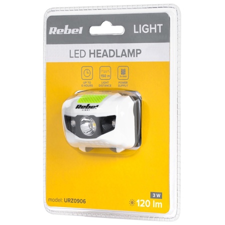 LANTERNA FRONTALA LED 3W 120LM REBEL - Img 4