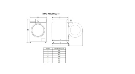 MASINA DE SPALAT HEINNER HWM-M814IVKA+++ - Img 2