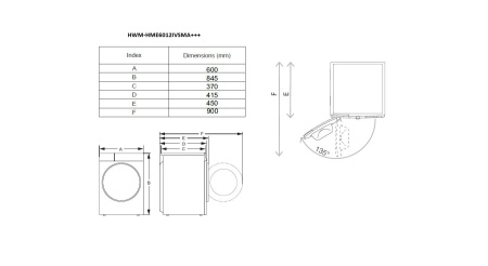 MASINA DE SPALAT SLIM HWM-HME6012IVSMA++ - Img 5