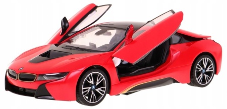 MASINUTA METALICA BMW I8 ROSU SCARA 1 LA 24 - Img 2
