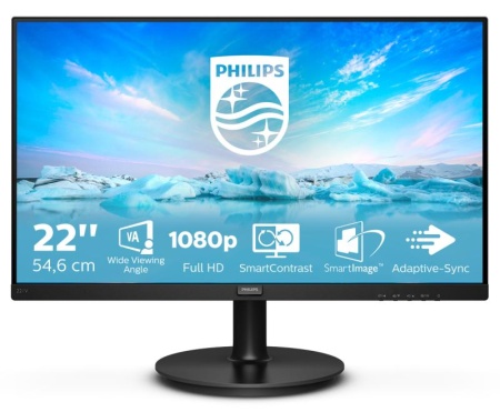 Monitor LED VA Philips 21.5", Full HD, HDMI, Negru, 221V8A - Img 5