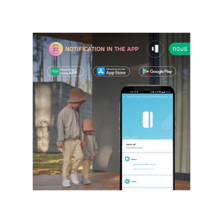 Nous E3 smart Tuya Zigbee wireless door/openness sensor - Img 3