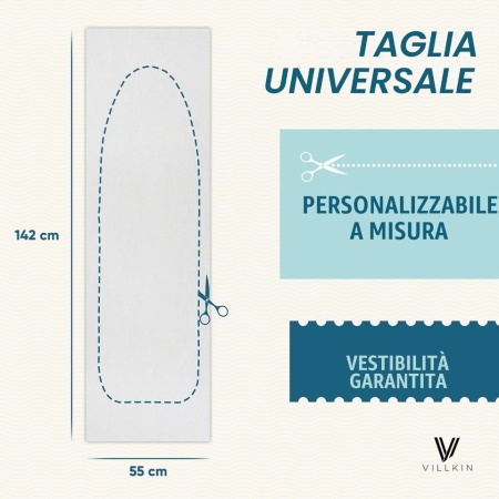 Pâslă Căptușeală Universală pentru Masa de Călcat Typec, Grosime 5 mm, Decupabilă la Dimensiune, Material Molton Termorezistent, 140 x 55 cm, Alb - Img 7