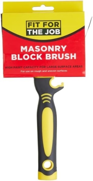 Pensulă pentru Zidărie "Block Brush" Fit For The Job 4 inch, Perete Exterior și Suprafețe Rugoase, Mâner Soft-Grip - Img 3