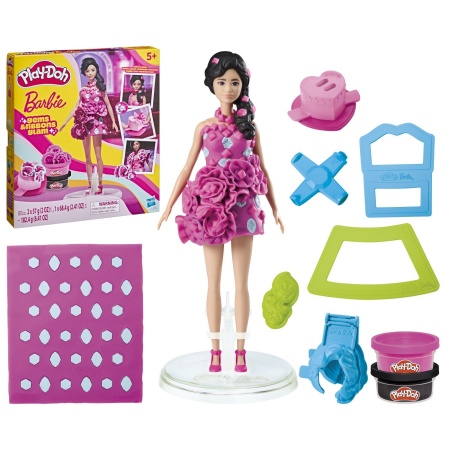 PLAY DOH BARBIE SET CREATII VESTIMENTARE PIETRE PRETIOASE SI PANGLICI - Img 3
