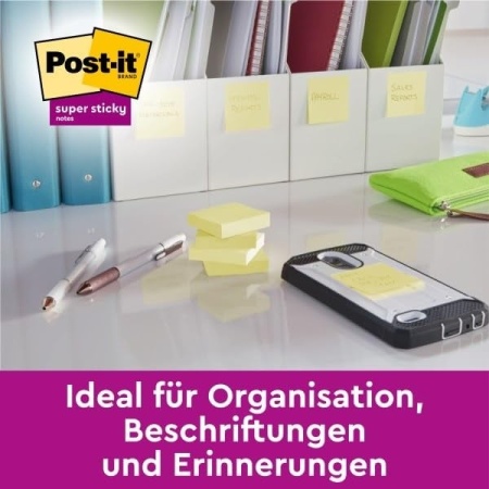 Post-it 12 Blocuri Autocolante 90 File/Bloc 47x47mm Galbene - Img 2