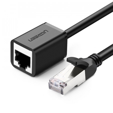 Prelungire UGREEN Cat 6 FTP Ethernet RJ45 PatchCords cu ecranare 1m (negru)