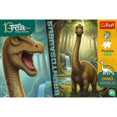 PUZZLE TREFL 100 FAMILIA TREFLIK DINO WORLD BRONTOSAURUS - Img 3