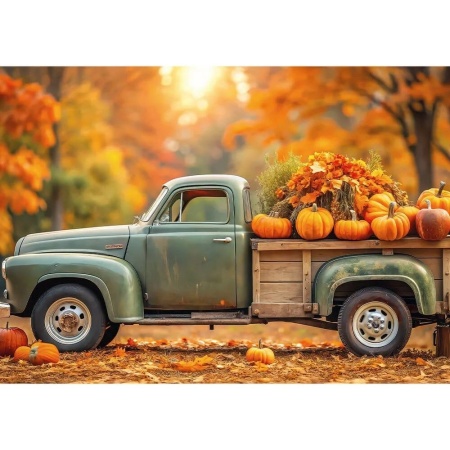 PUZZLE TREFL 1000 COLECTIA SUA CAMION DE TOAMNA POSTER INCLUS - Img 2