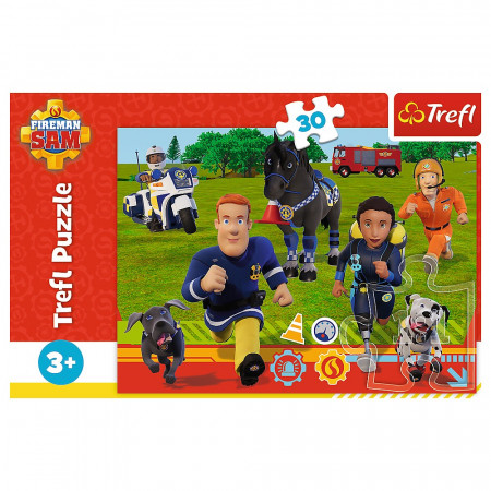 PUZZLE TREFL 30 POMPIERUL SAM GATA DE SALVARE - Img 3
