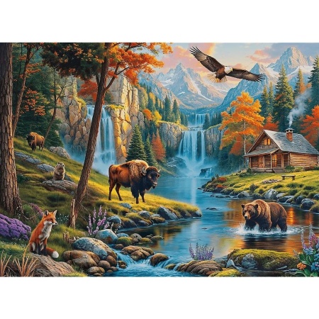 PUZZLE TREFL 3000 COLECTIA SUA NATURA SALBATICA POSTER INCLUS - Img 2